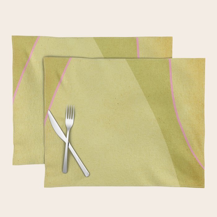 Abstract green and pink shapes Placemat Gallery Image 1