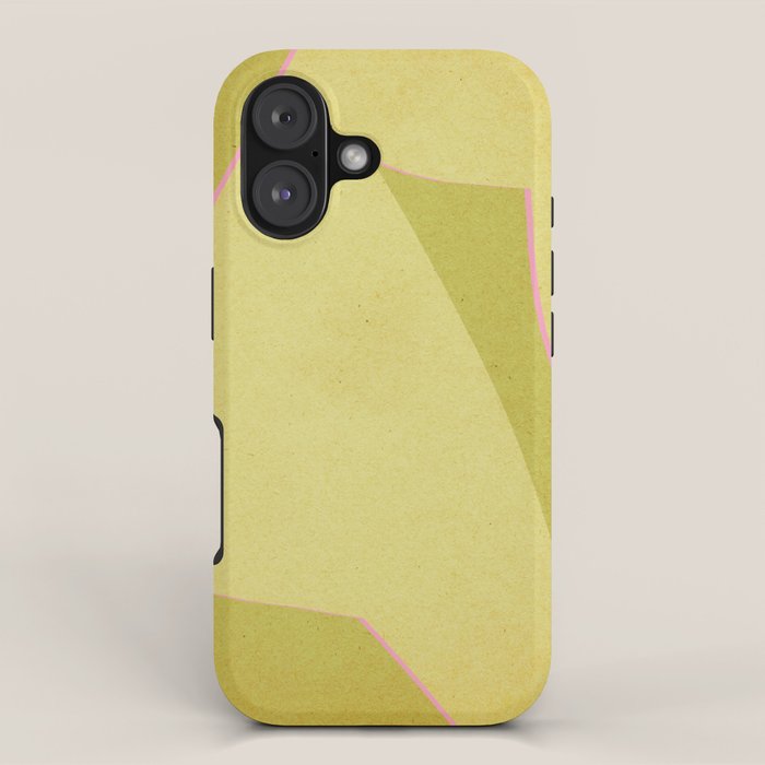 Abstract green and pink shapes iPhone Case Gallery Image 1