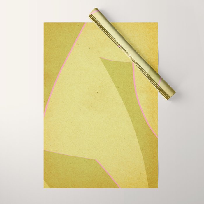 Abstract green and pink shapes Wrapping Paper Gallery Image 1