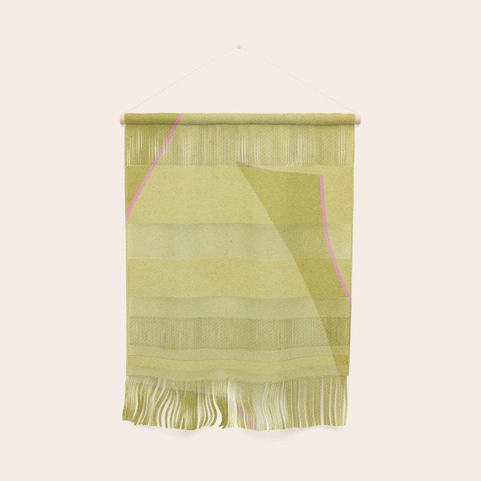 Abstract green and pink shapes Wall Hanging Gallery Image 1