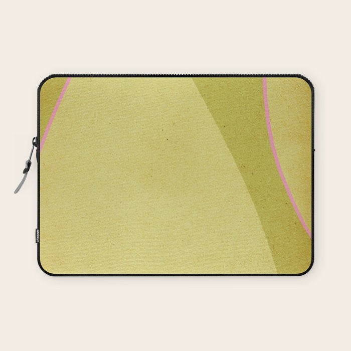 Abstract green and pink shapes Laptop Sleeve Gallery Image 1