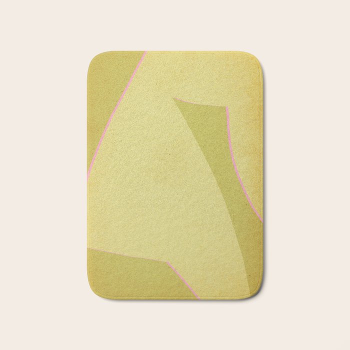 Abstract green and pink shapes Bath Mat Gallery Image 1