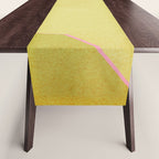 Abstract green and pink shapes Table Runner Gallery Image 1