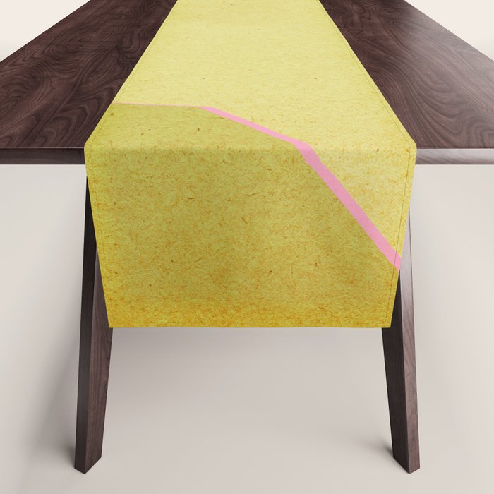 Abstract green and pink shapes Table Runner Gallery Image 1