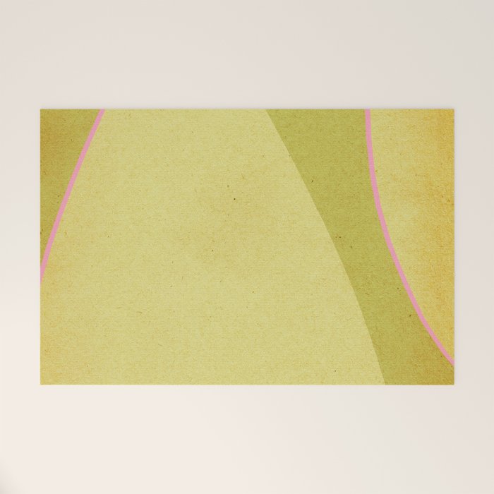 Abstract green and pink shapes Welcome Mat Gallery Image 1