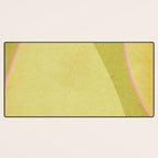 Abstract green and pink shapes Desk Mat Gallery Image 3