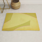 Abstract green and pink shapes Rug Gallery Image 1