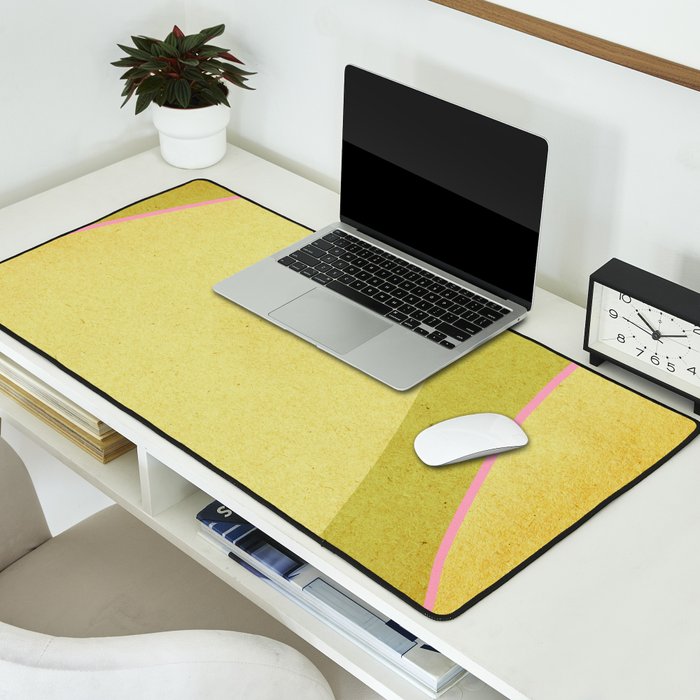 Abstract green and pink shapes Desk Mat Gallery Image 2