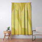 Abstract green and pink shapes Window Curtain Gallery Image 5