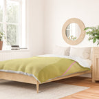 Abstract green and pink shapes Duvet Cover Gallery Image 2