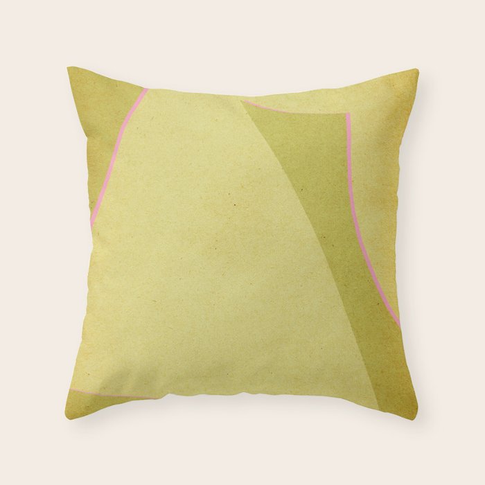 Abstract green and pink shapes Throw Pillow Gallery Image 6