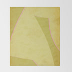 Abstract green and pink shapes Throw Blanket Gallery Image 2