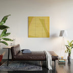 Abstract green and pink shapes Wood Wall Art Gallery Image 2