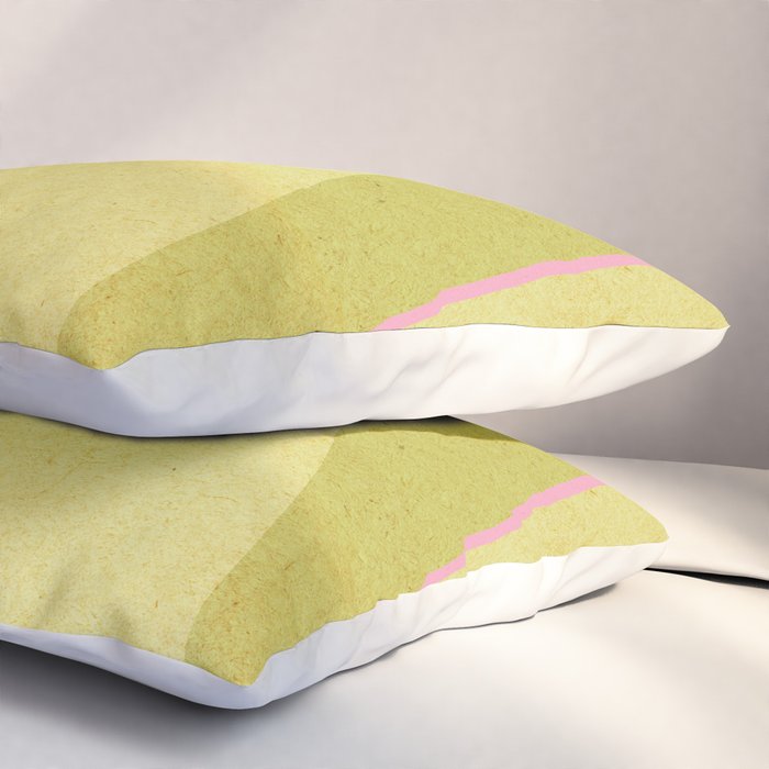 Abstract green and pink shapes Pillow Sham Gallery Image 3