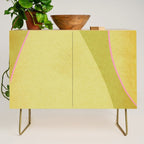 Abstract green and pink shapes Credenza Gallery Image 1