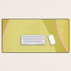 Abstract green and pink shapes Desk Mat Gallery Image 1