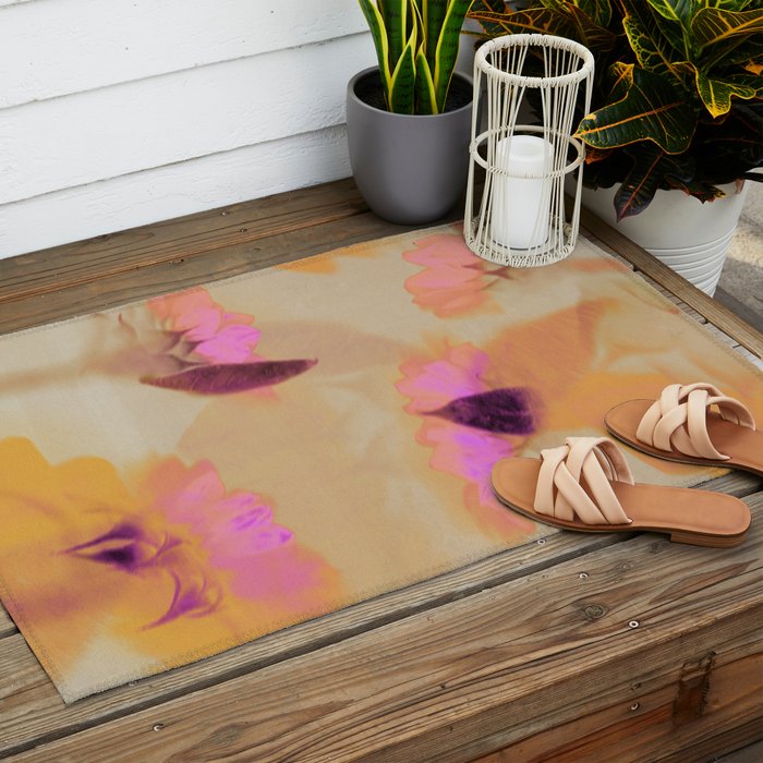 Digital Bloom #1 Outdoor Rug Gallery Image 2
