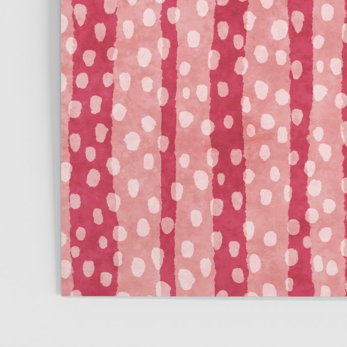 Dotted stripes - Red & pink Poster Gallery Image 3