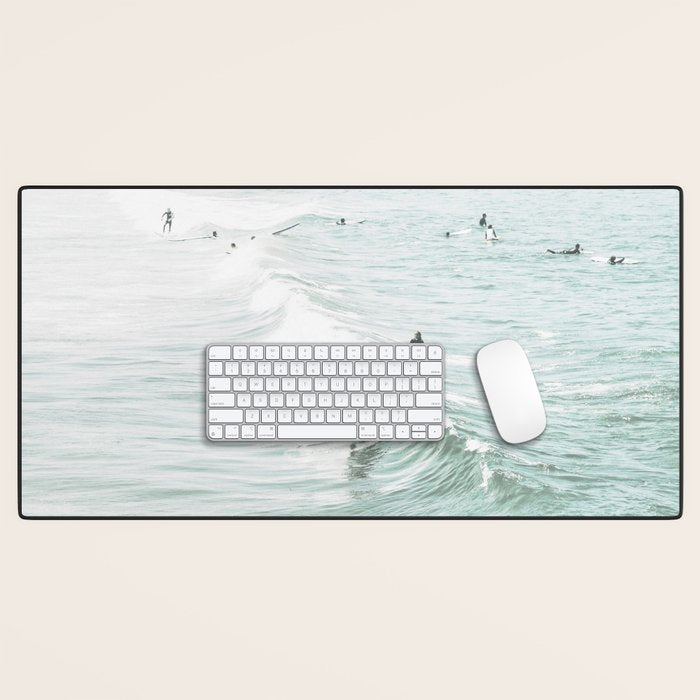 Surfer Waves Coastal Ocean Desk Mat Gallery Image 1