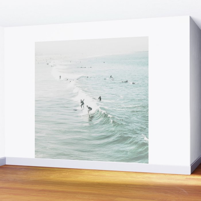 Surfer Waves Coastal Ocean Wall Mural Gallery Image 2