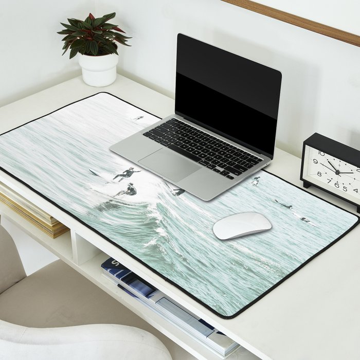 Surfer Waves Coastal Ocean Desk Mat Gallery Image 2