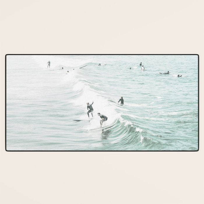 Surfer Waves Coastal Ocean Desk Mat Gallery Image 3