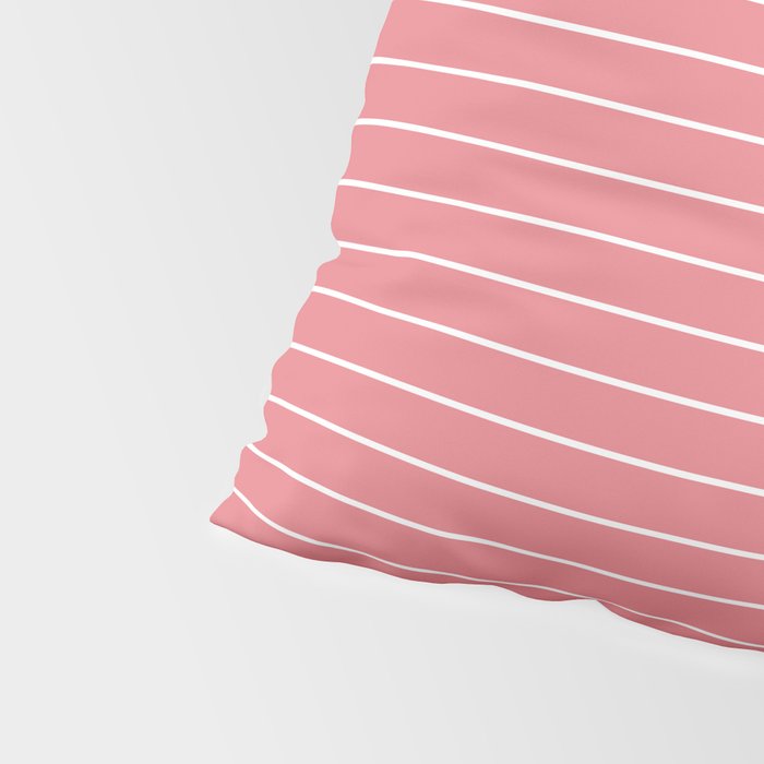 Minimal Arch XXIX Coral Pink Modern Geometric Lines Pillow Sham Gallery Image 4