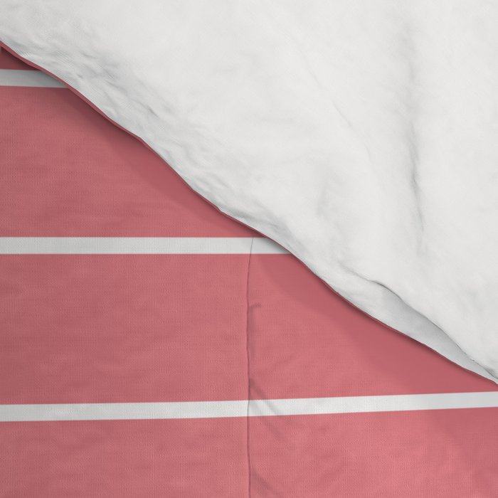Minimal Arch XXIX Coral Pink Modern Geometric Lines Comforter Gallery Image 4