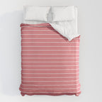 Minimal Arch XXIX Coral Pink Modern Geometric Lines Duvet Cover Gallery Image 6
