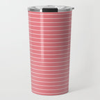 Minimal Arch XXIX Coral Pink Modern Geometric Lines Travel Mug Gallery Image 1