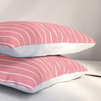 Minimal Arch XXIX Coral Pink Modern Geometric Lines Pillow Sham Gallery Image 3