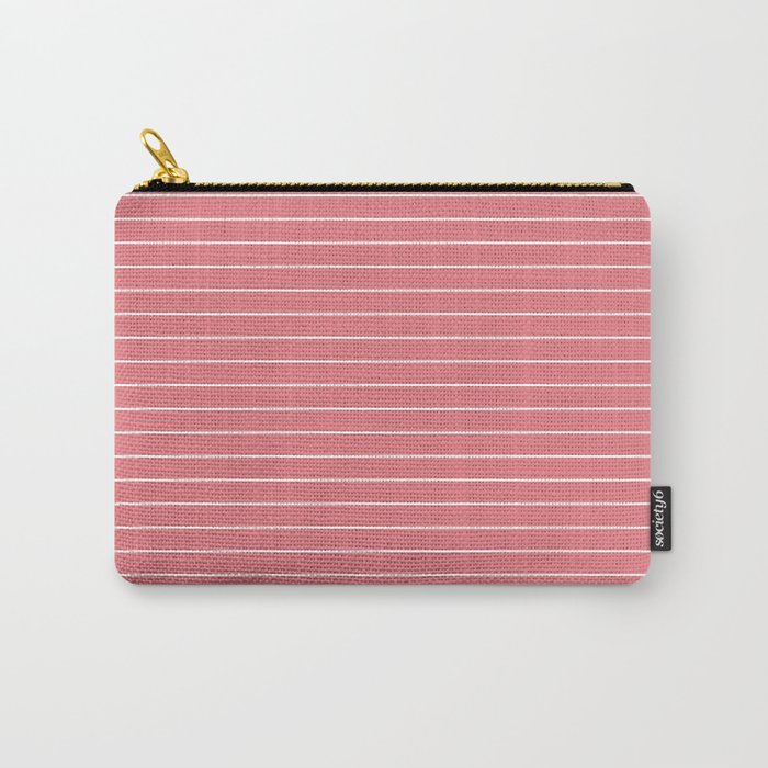 Minimal Arch XXIX Coral Pink Modern Geometric Lines Carry All Pouch Gallery Image 1