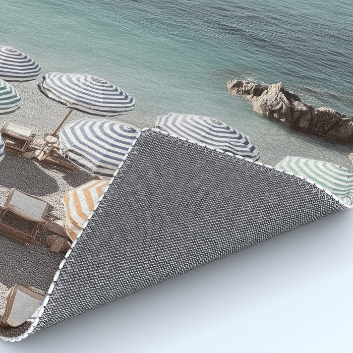 Seaside Patterns - Pastel Umbrella Coastal Print Rug Gallery Image 4