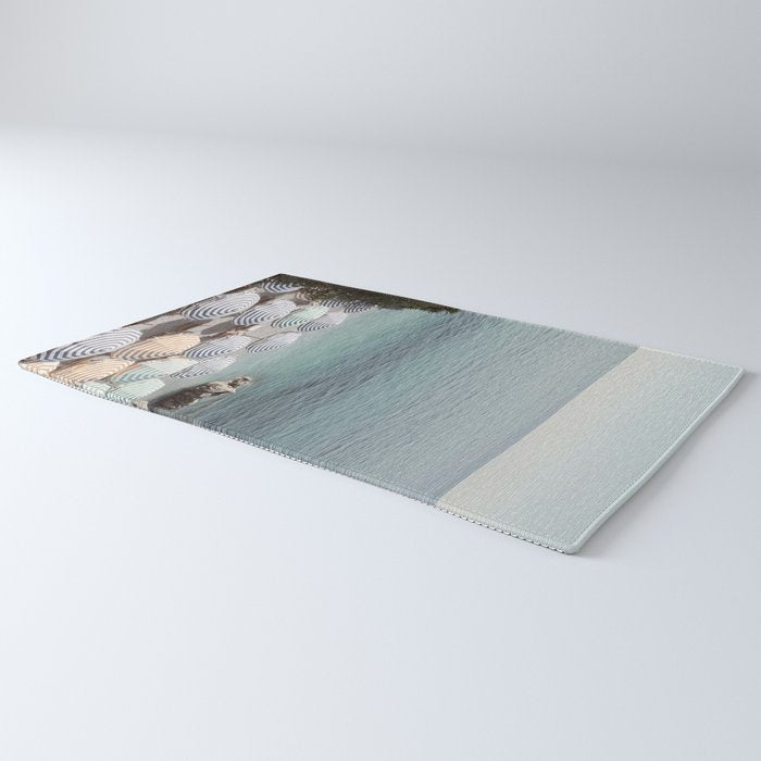 Seaside Patterns - Pastel Umbrella Coastal Print Rug Gallery Image 3