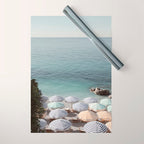 Seaside Patterns - Pastel Umbrella Coastal Print Wrapping Paper Gallery Image 1