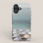 Seaside Patterns - Pastel Umbrella Coastal Print iPhone Case Gallery Image 1
