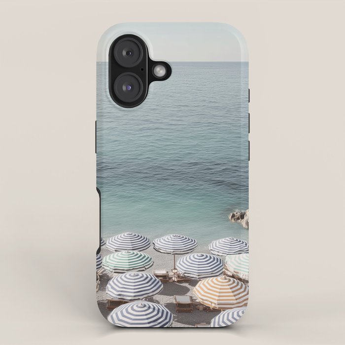 Seaside Patterns - Pastel Umbrella Coastal Print iPhone Case Gallery Image 1