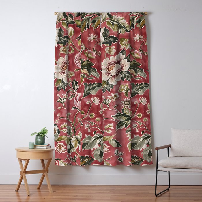 Peruvian Pink Floral Window Curtain Gallery Image 5