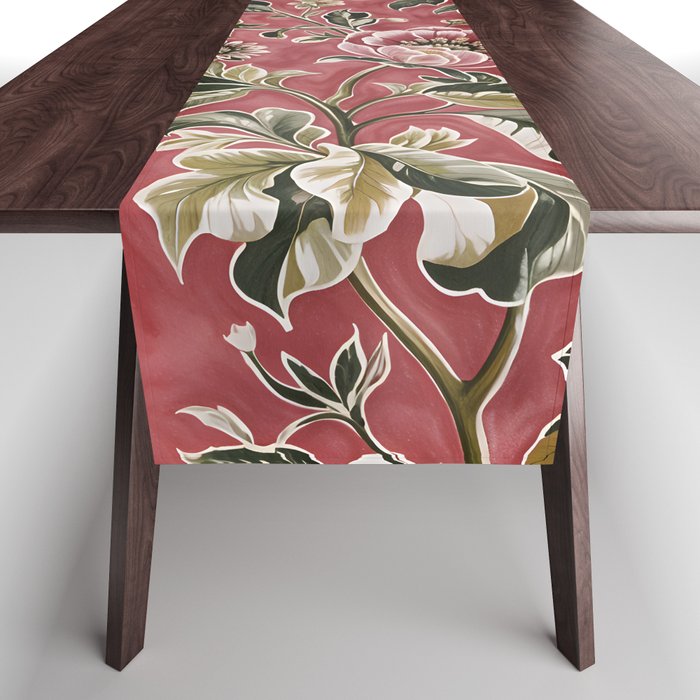 Peruvian Pink Floral Table Runner Gallery Image 1
