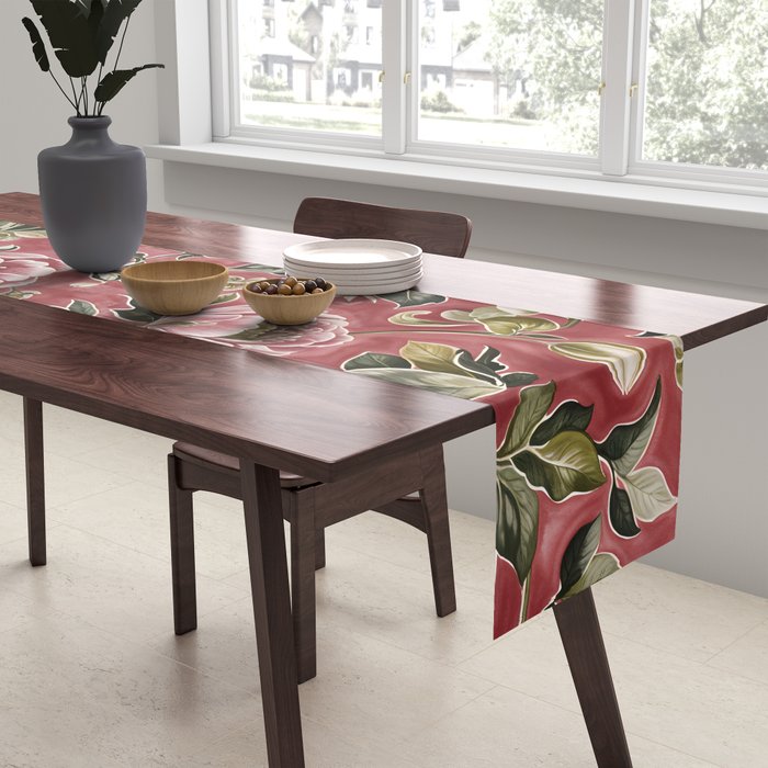 Peruvian Pink Floral Table Runner Gallery Image 2