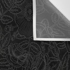 Gothic Country Rose in Black Wall Tapestry Gallery Image 3
