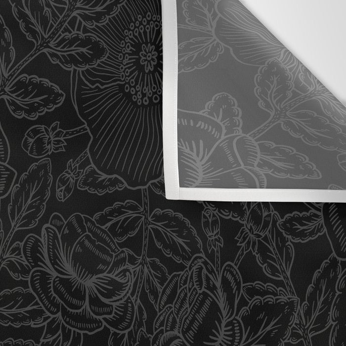 Gothic Country Rose in Black Wall Tapestry Gallery Image 3