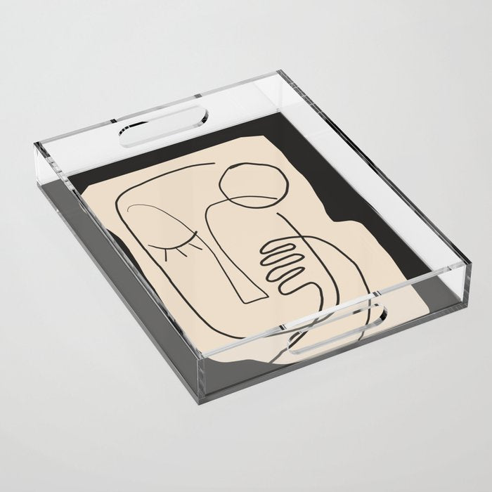 Abstract Face 4 Acrylic Tray Gallery Image 1