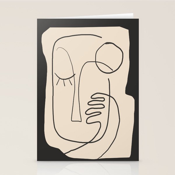 Abstract Face 4 Stationery Card Gallery Image 2