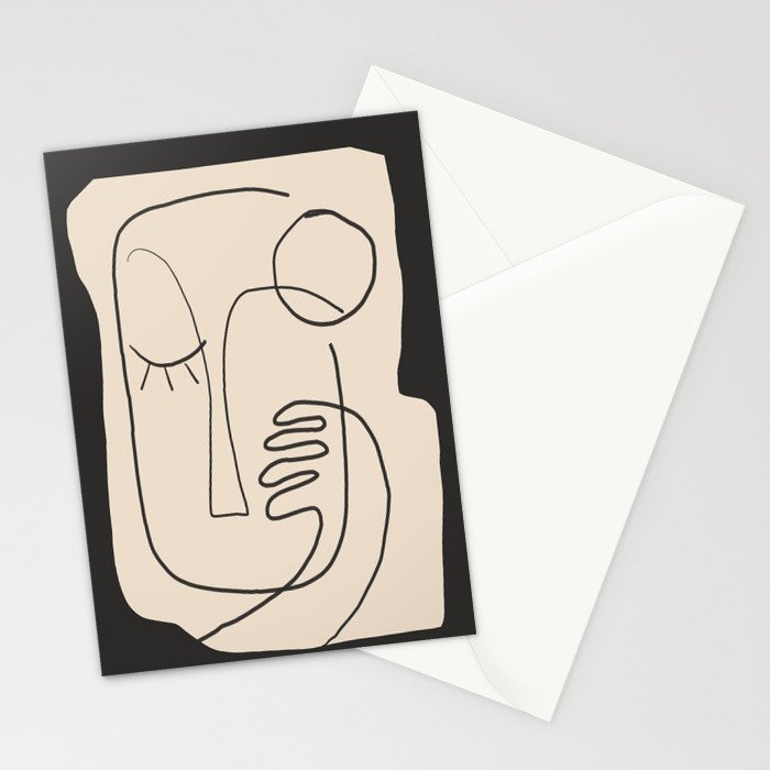 Abstract Face 4 Stationery Card Gallery Image 2