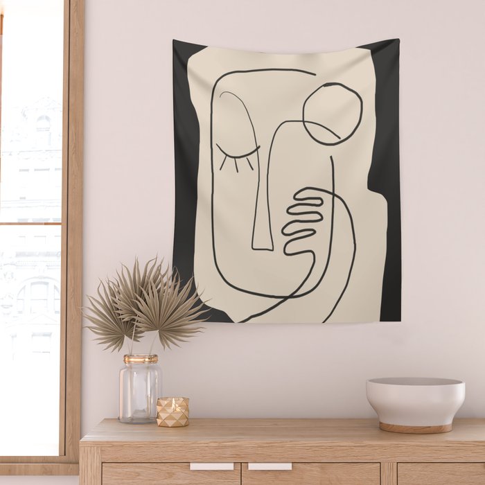 Abstract Face 4 Wall Tapestry Gallery Image 2