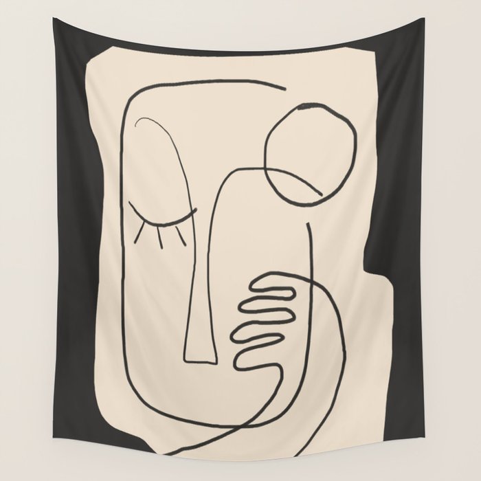 Abstract Face 4 Wall Tapestry Gallery Image 4