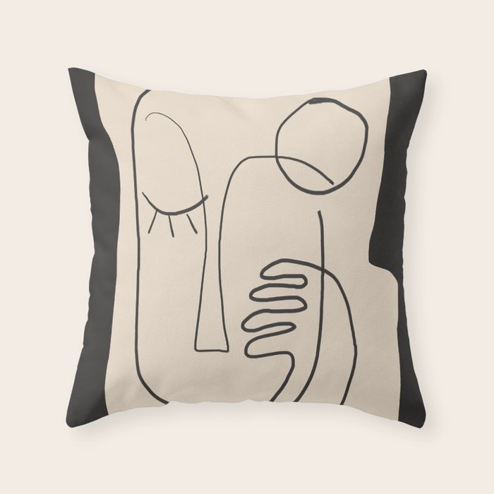 Abstract Face 4 Throw Pillow Gallery Image 6