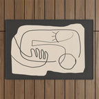 Abstract Face 4 Outdoor Rug Gallery Image 1