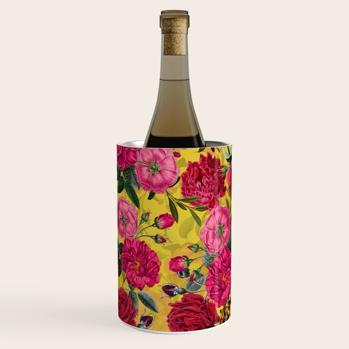 Vintage & Shabby Chic - Summer Tropical Roses Flower Garden Wine Chiller Gallery Image 1